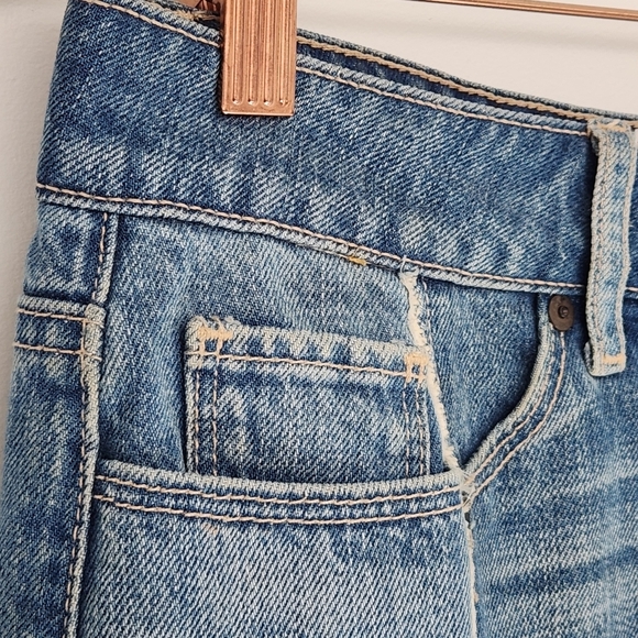 PAIGE Chiara Fray Hem Blue Denim Skirt Size 29 - Picture 5 of 11